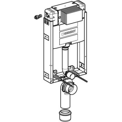 Asma klozet için Geberit Kombifix elemanı, 106 cm, Alpha gömme rezervuar ile 12 cm - 2