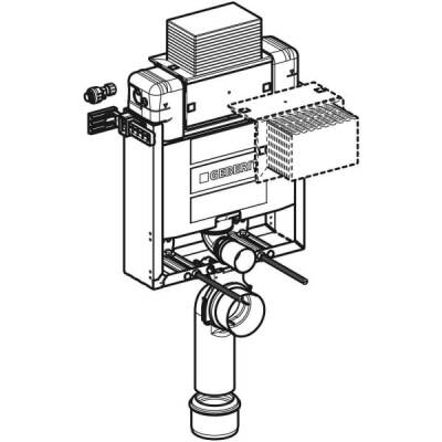 Asma klozet için Geberit Kombifix elemanı, 82 cm, Alpha gömme rezervuar ile 12 cm - 2
