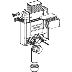 Asma klozet için Geberit Kombifix elemanı, 82 cm, Omega 12 cm gömme rezervuar ile - 2