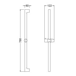 Bocchi 800R Ayarlanabilir Sürgü 79 cm Krom 5600 0003 - 1