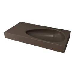 Bocchi Etna Etajerli Lavabo 90 cm Mat Kahverengi 1115-025-0125 - 1