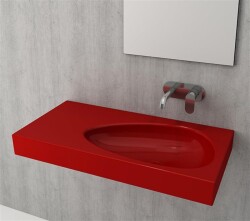 Bocchi Etna Etajerli Lavabo 90 cm Parlak Kırmızı 1115-019-0125 - 2