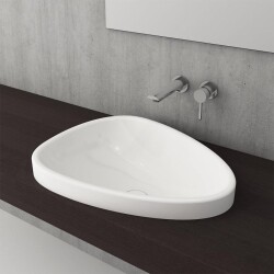 Bocchi Etna Tezgah Üstü Lavabo 58 cm Parlak Beyaz 1112-001-0125 - 1