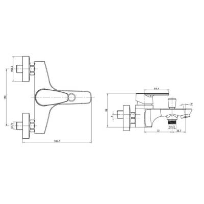 Bocchi Evo Tek Kumandalı Banyo Bataryası Krom 1026 0021 - 2