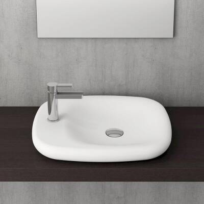 Bocchi Fenice Çanak Lavabo, 54 cm, Mat Beyaz 1489-002-0126 - 2