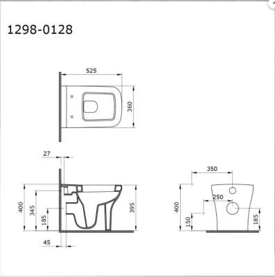 Bocchi Firenze Rimless Parlak Beyaz Yerden Klozet Kapak Dahil 1525-001-0128 - 2