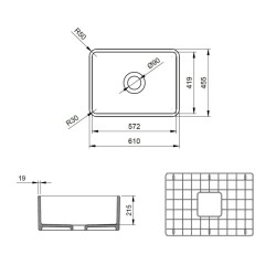 Bocchi Lavello Dekorlu Mutfak Eviyesi 60 Cm Mat Kahverengi 1099-025-0120 - 4