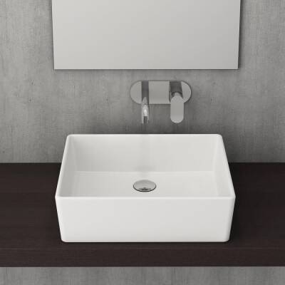 Bocchi Milano Çanak Lavabo 50 cm Mat Beyaz 1215-002-0125 - 2