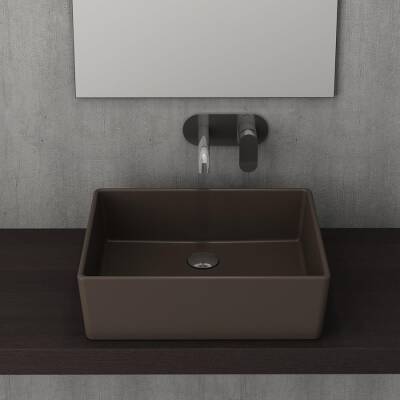 Bocchi Milano Çanak Lavabo 50 cm Mat Kahverengi 1215-025-0125 - 2