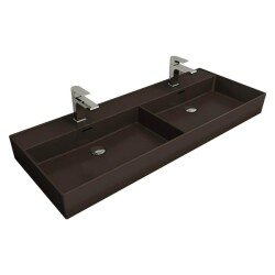 Bocchi Milano Çift Gözlü Lavabo 120 cm Mat Kahve 1393-025-0132 - 1