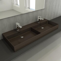 Bocchi Milano Çift Gözlü Lavabo 120 cm Mat Kahve 1393-025-0132 - 2