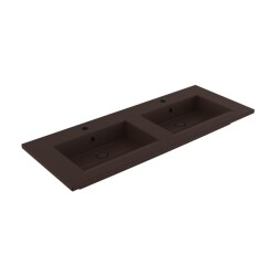 Bocchi Milano Çift Gözlü Lavabo 120 cm Mat Kahverengi 1111-025-0126 - 1