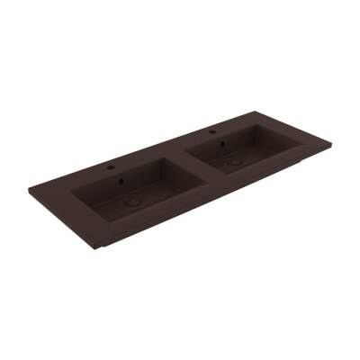 Bocchi Milano Çift Gözlü Lavabo 120 cm Mat Kahverengi 1111-025-0126 - 1