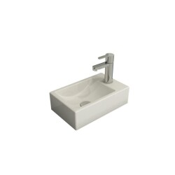 Bocchi Milano Dar Sağ Lavabo Parlak Beyaz 1419-001-0126 - 1