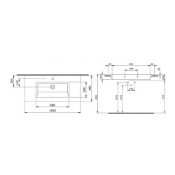 Bocchi Milano Etajerli Lavabo 100 cm Mat Antrasit 1105-020-0126 - 3