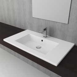 Bocchi Milano Etajerli Lavabo 100 cm Mat Beyaz 1105-002-0126 - 2