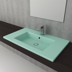 Bocchi Milano Etajerli Lavabo 100 cm Mat Mint Yeşil 1105-033-0126 - 2