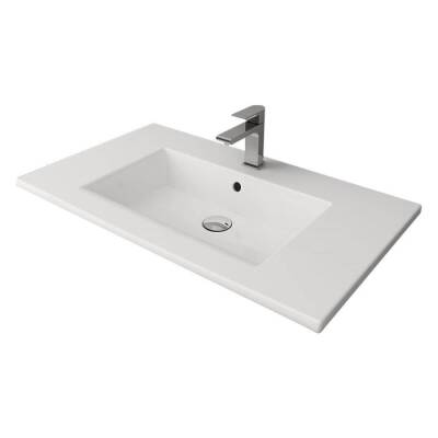 Bocchi Milano Etajerli Lavabo 100 cm Parlak Beyaz 1105-001-0126 - 1