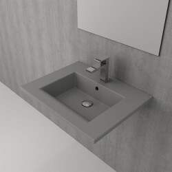 Bocchi Milano Etajerli Lavabo 60 cm Mat Gri 1161-006-0126 - 2