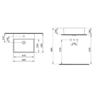 Bocchi Milano Lavabo 50 cm Parlak Kırmızı 1216-019-0126 - 3