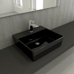 Bocchi Milano Lavabo 50 cm Parlak Siyah 1216-005-0126 - 1