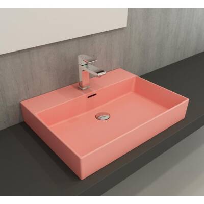 Bocchi Milano Lavabo Tezgah Üstü 60 cm Mat Somon 1376-032-0126 - 2