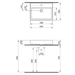 Bocchi Milano Lavabo Tezgah Üstü 60 cm Mat Yeşil 1376-027-0126 - 3