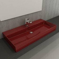 Bocchi Milano Tezgah Üstü Lavabo 100 cm Parlak Kırmızı 1378-019-0126 - 2