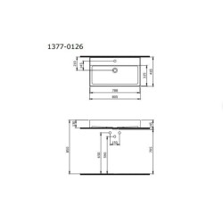 Bocchi Milano Tezgah Üstü Lavabo 80 cm Kaşmir 1377-011-0126 - 2