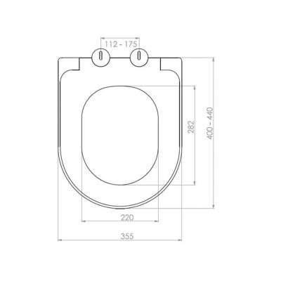 Bocchi Pure S Klozet Kapağı Parlak Bisküvi A0301-014 - 1