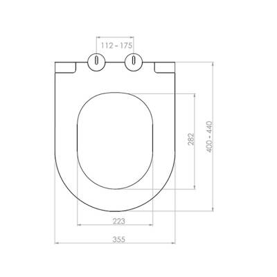 Bocchi Pure Slim Klozet Kapağı Mat Beyaz A0333-002 - 2