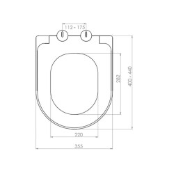 Bocchi Pure Slim Klozet Kapağı Yavaş Kapanır Mat Buz Mavisi A0330-029 - 2