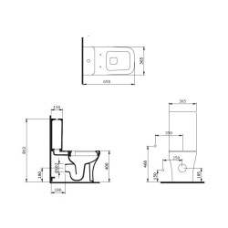 Bocchi Scala Duvara Tam Dayalı Rimless Klozet Mat Beyaz (Rezervuar ve Kapak Hariç) 1480-002-0128 - 3