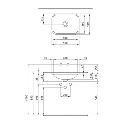 Bocchi Scala Tezgah Altı Lavabo 55 Cm Mat Kahverengi 1006-025-0125 - 2