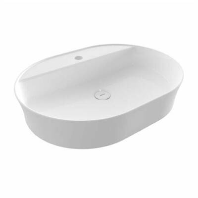 Bocchi Slim Line Batarya Banklı Oval Çanak Lavabo 60 cm Parlak Beyaz 1600-001-0126 - 1