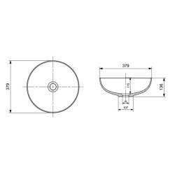 Bocchi Sottile Slim Line Çanak Lavabo 38 cm Mat Antrasit 1494-020-0125 - 2