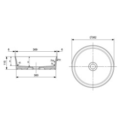 Bocchi Sottile Slim Line Çanak Lavabo 38 Cm Mat Yasemin 1478-007-0125 - 2