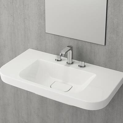 Bocchi Speciale Lavabo 85 cm Parlak Beyaz 1449-061-0126 - 2