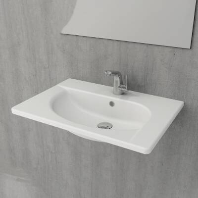 Bocchi Taormina Arch Etajerli Lavabo 65 cm Mat Beyaz 1009-002-0126 - 2