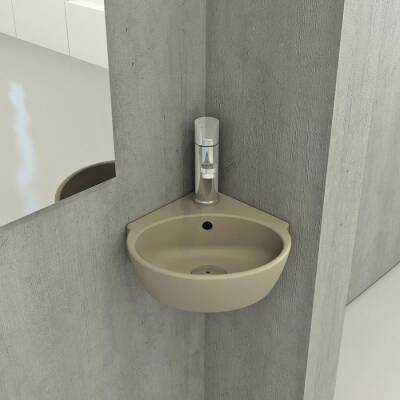 Bocchi Taormina Arch Köşe Lavabo 30 cm Mat Kaşmir 1392-011-0126 - 1