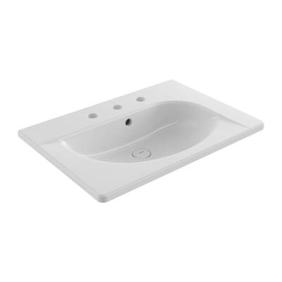 Bocchi Taormina Arch Lavabo Üç Armatür Delikli 65 Cm Parlak Beyaz 1009-001-0127 - 1