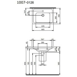 Bocchi Taormina Pro Etajerli Lavabo Mat Yasemin 65 Cm 1007-007-0126 - 2