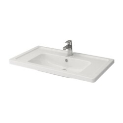 Bocchi Taormina Pro Etajerli Lavabo Parlak Beyaz 85 Cm 1008-001-0126 - 2