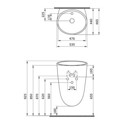 Bocchi Venezia Asma Monoblok Lavabo Armatür Deliksiz Mat Antrasit 1083-020-0125 - 2