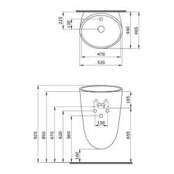 Bocchi Venezia Asma Monoblok Lavabo Armatür Deliksiz Mat Beyaz 1083-002-0125 - 2