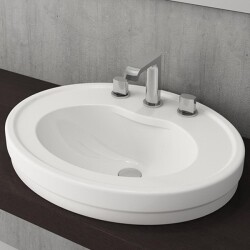 Bocchi Verona Tezgah Üstü Lavabo, 60 cm, Parlak Beyaz 1048-061-0126 - 1