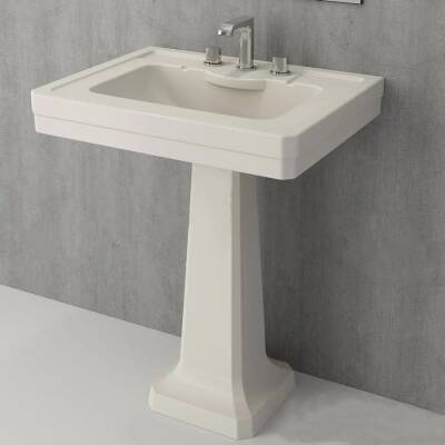 Bocchi Verona Üç Armatür Delikli Lavabo 71 cm Parlak Bisküvi 1040-014-0127 - 2