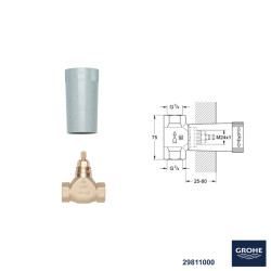 D-Neo Rimless® Hygiene Glaze Asma Klozet Grohe Uniset Gömme Rezervuar Seti - 6