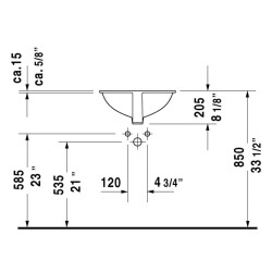 Duravit Dune Tezgah altı Lavabo 46 cm 0481460000 - 3