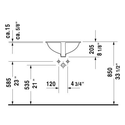 Duravit Dune Tezgah altı Lavabo 46 cm 0481460000 - 3